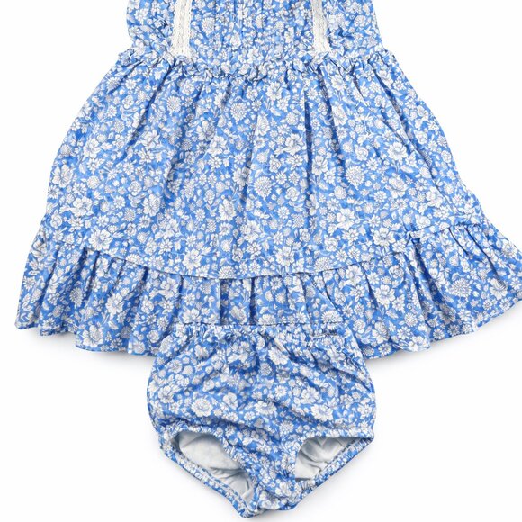 Ralph Lauren Blue Floral Dress, EUC, Size 24M - Picture 2 of 5